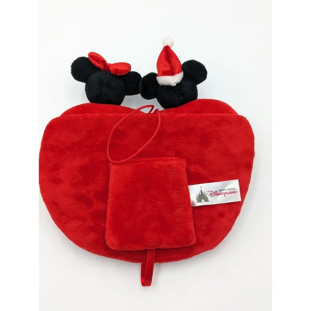 Disneyland Hong Kong Christmas Plush Picture Frame‎ Mickey Minnie Snowflakes 8